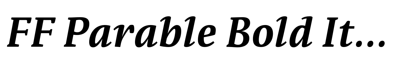 FF Parable Bold Italic